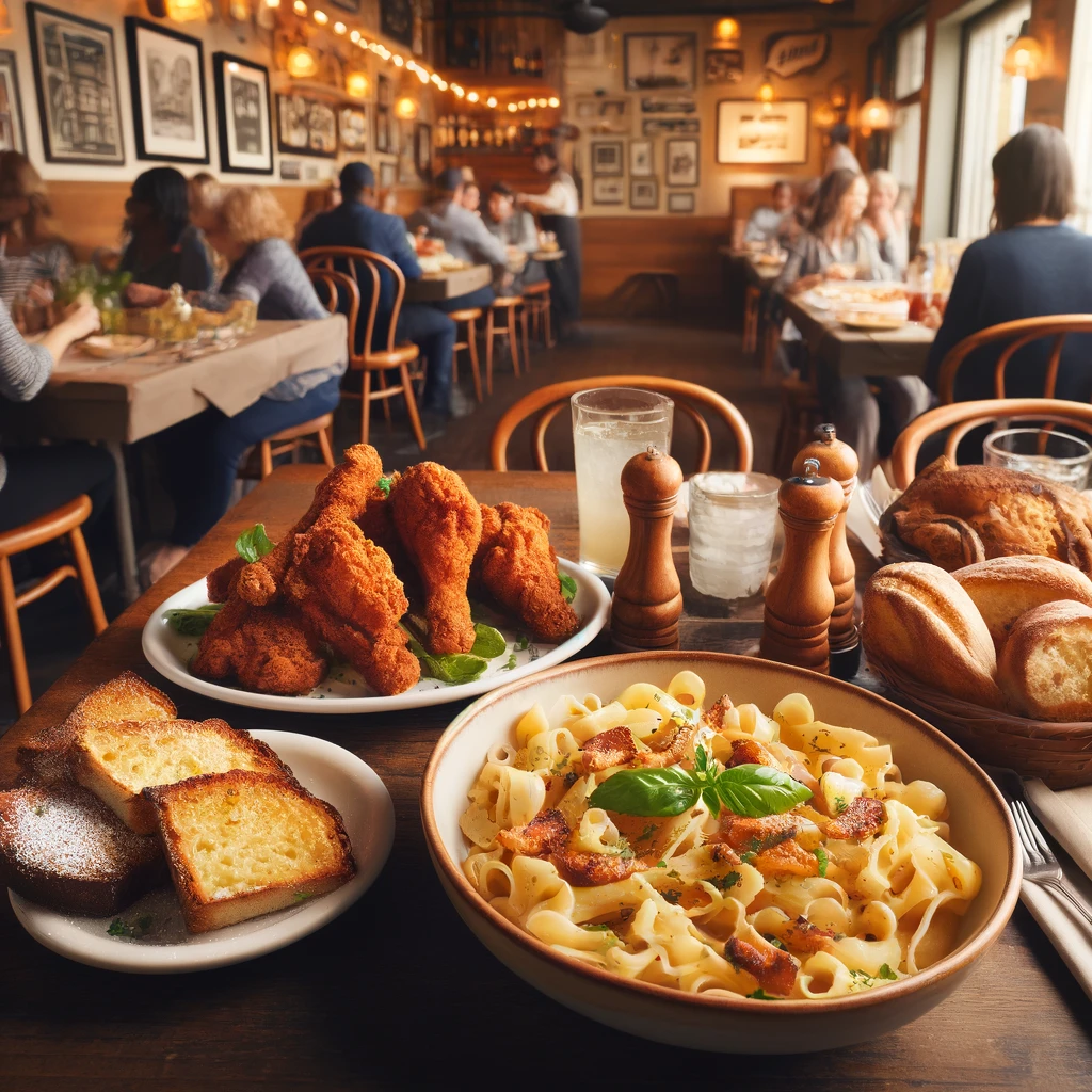 Family Restaurant with food